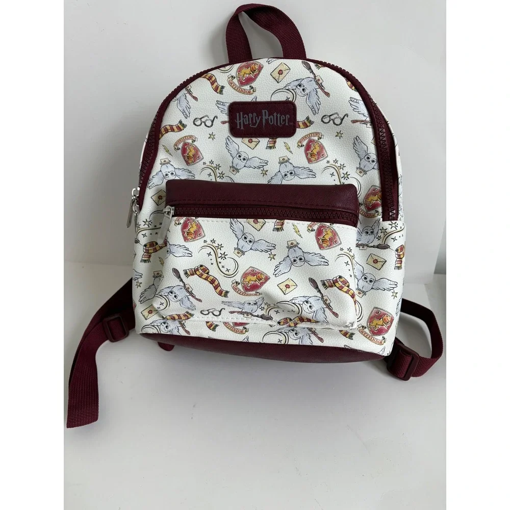 Harry Potter Mini Backpack Gryffindor‎ Hedwig Owl White Burgundy Unused  Clean